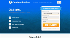 Desktop Screenshot of clearloanssolutions.net